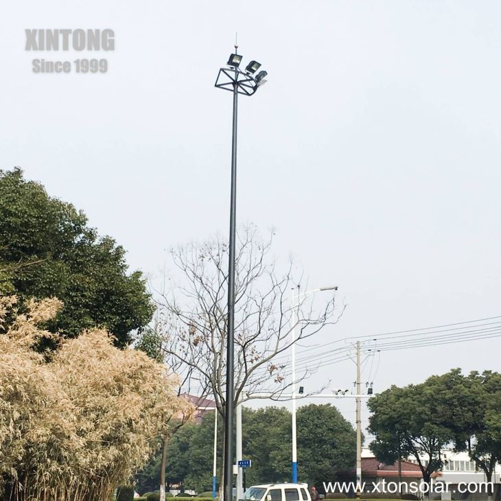 18m LED High Mast Light For Basketball Court Lighting